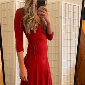 Asymmetrical Red Dress
